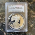 2006-W Silver American Eagle Proof PCGS PR69DCAM 20th Anniversary  1 Oz silver