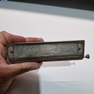 Vintage M Hohner Super Chromonica Chromatische Mundharmonika Germany Mundorgel