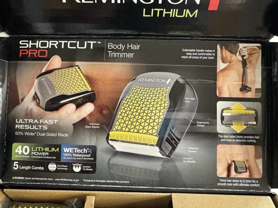 Remington BHT6455 6450 Shortcut Pro Body Hair Trimmer Groomer Waterproof NEW - Image 2 of 4