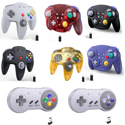 2.4G Wireless USB N64/SNES /NGC Controller for Switch Online PC MAC Raspberry Pi