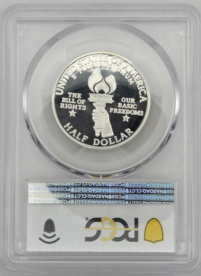 1993-S PROOF James Madison Bill of Rights Comm Half Dollar, 90% Silver PCGS/DCAM - Image 2 of 4