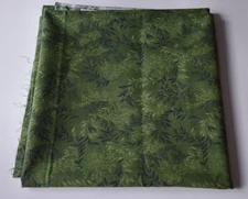 100% Cotton fabric traditions GREEN VINE LEAF tonal blender background 1 yard +