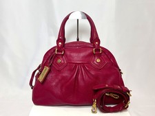 Marc Jacobs Classic Q Groovy RED Leather Satchel Shoulder bag Handbag Y2K