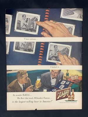 Magazine Ad* - 1950 - Schlitz Beer - Photo Album