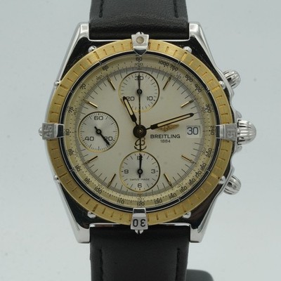 BREITLING CHRONOMAT 81950 HERREN UHR STAHL SCHÖN BR717 WEISS GOLD LIMITED