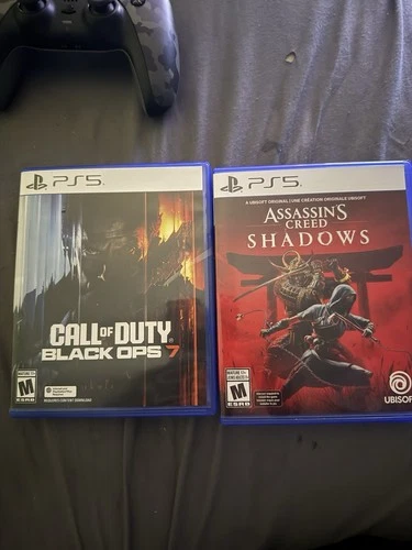 Activision Call of Duty Black Ops 7 & Ubisoft Assassin's Creed Shadows PS5 Lot