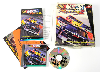 NASCAR Racing 2 COMPLETE BIG BOX w/ Manual PC CD-ROM Game Papyrus 1996 MS-DOS