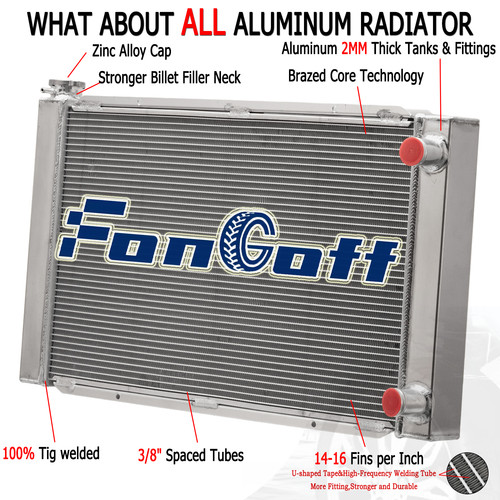 FITS Chevy SBC 350 Double Pass Overall Size 31.16'' x 19'' 4 Row Radiator NEW