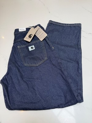 Carhartt Mens Brandon Denim Jeans , Dark Blue Rinsed - X Small - BNWT RRP £90
