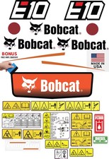 Fits Bobcat E10 Decal Kit MINI EXCAVATOR  SAFETY DECAL/ 3M VINYL / FREE SHIPPING