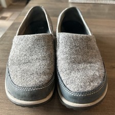 Chaco Sloan Slip On Clogs Shoes Winter Warm Wool Leather Nonslip Gray 7