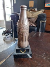 BOUTEILLE COCA COLA METAL ARGENTE VINTAGE OBJET PUBLICITAIRE ANNEES 70