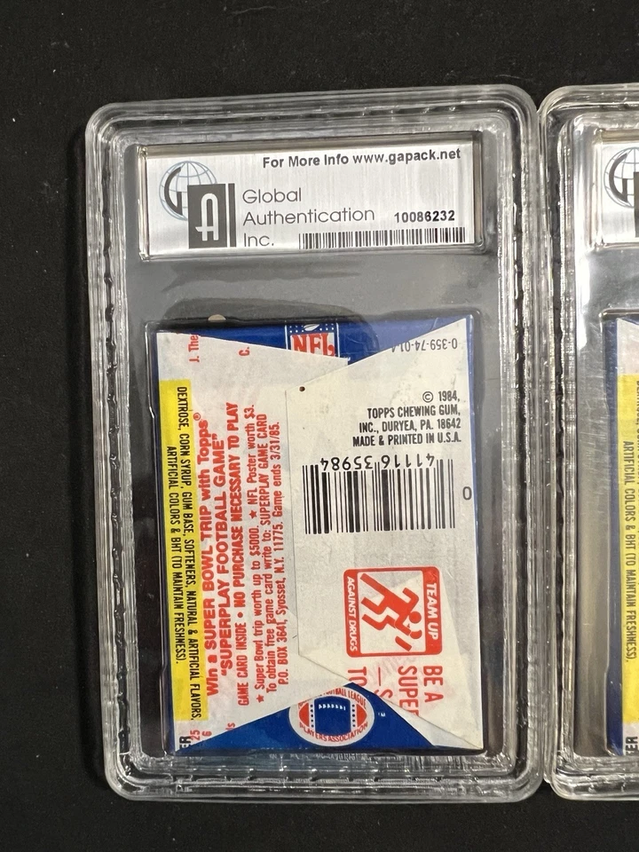1984 Topps Football Wax Pack GAI 8.5  Elway RC / Marino Rookie? From Sealed Case - Image 4 of 4