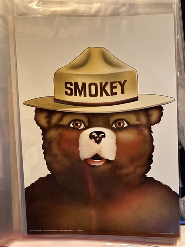 Ultra Rare Original 1971 Smokey The Bear Poster Near Mint 1st Print