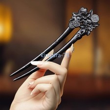 17Cm Exquisitely Retro Ebony Wood Hairpin Chinese Style Hairpin Wooden Hairpin