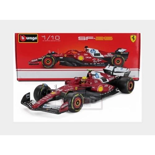 1:18 BURAGO Ferrari F1 Sf-25 #44 Season 2025 Lewis Hamilton Red BU16816-H - Immagine 2 di 2