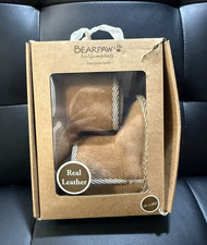 BEARPAW Chestnut Leather Bootie Baby Shoes US Size 1 Comfort Ankle New