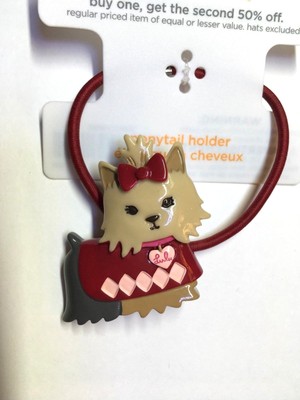 Gymboree New York Girl Line Puppy Ponytail Holder School Yorkie