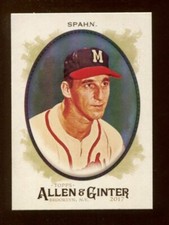 2017 Topps Allen & Ginter Hot Box Foil #347 Short Print - Warren Spahn ⚾ HOF
