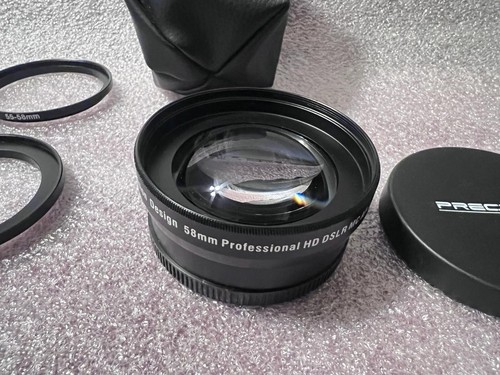 Precision Design 58mm Pro HD DSLR MC AF 2.5 X Telephoto Lens Japan Optics New - Picture 2 of 4