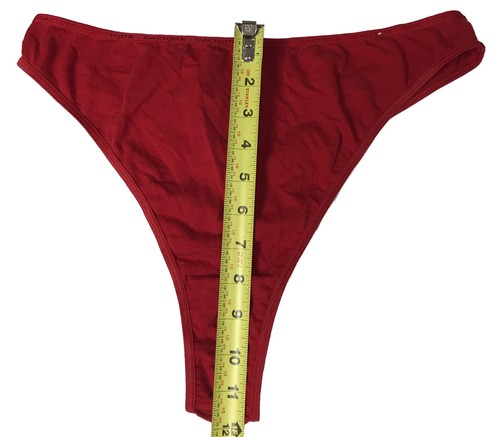 VINTAGE XXL Cacique Red Cotton Thong Panties Size 18/20 SISSY - Bild 5 von 6