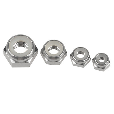 M4 M5 M6 M8 Titanium Nuts Lock Nylon Insert GR 5 Aerospace Titanium Alloy 6AL-4V