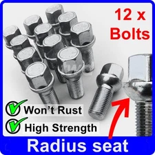 12 x ALLOY WHEEL BOLTS FOR SMART FORTWO COUPE CABRIO / BRABUS NUT STUD LUG [Y30]