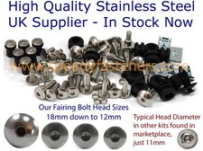 Suzuki GSX1300R Hayabusa 1999-2007 Stainless Fairing Bolts Clips Grommets Kit