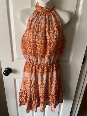 BTFBM Halter top, Boho style dress. Aztec Pattern. Sz small NWT.