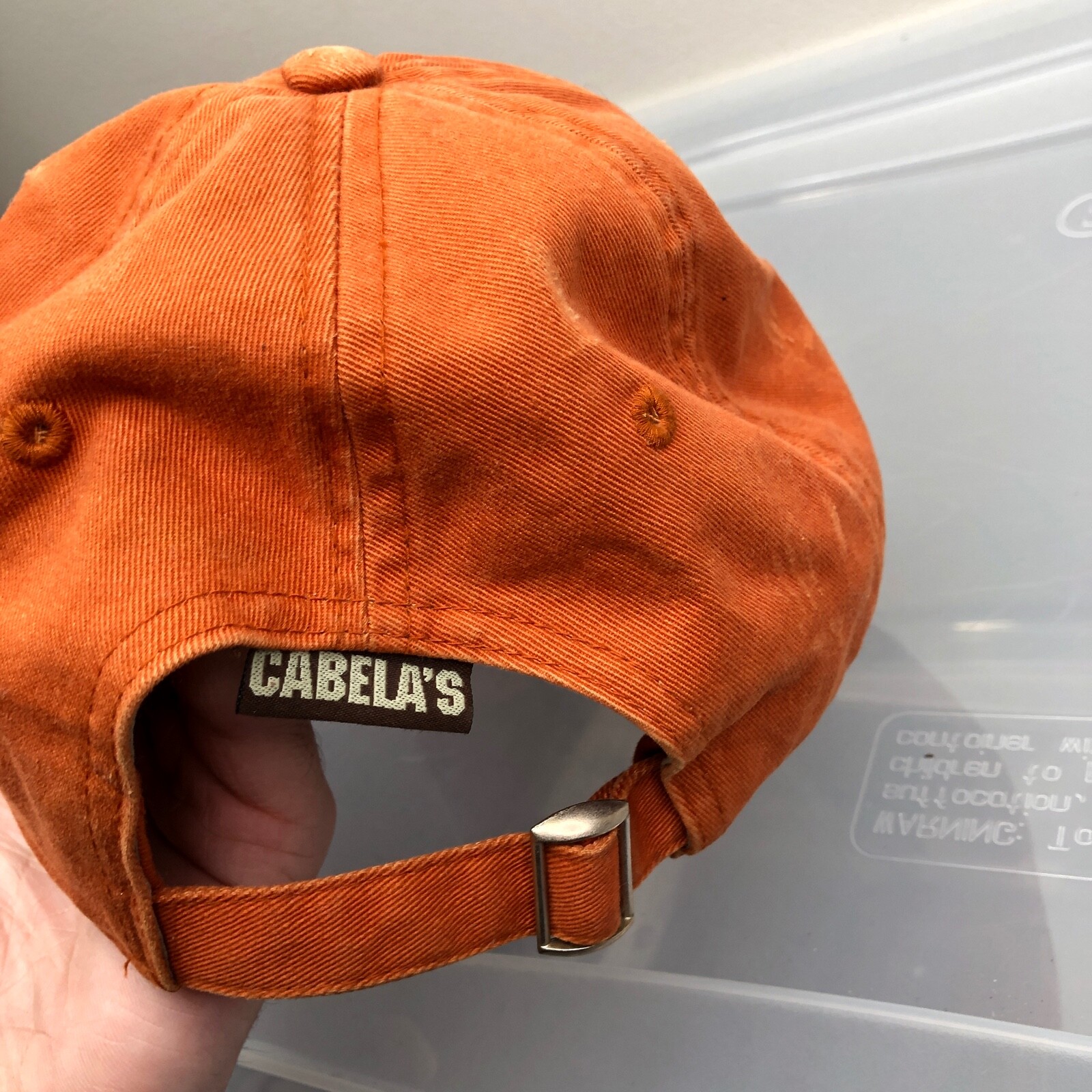 Cabelas Hat Orange Adjustable Strap Baseball Cap … - image 6