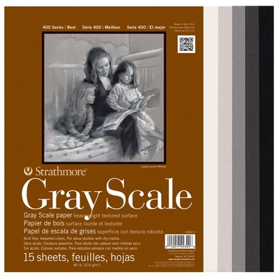 Strathmore 400 Series Gray Scale Pad 12x18''