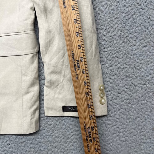 Nordstrom Linen Blazer Boys Youth 18 Beige Sport Coat Classic Beach Nautical - Picture 4 of 13