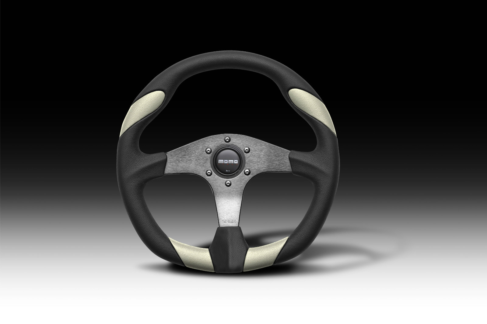 Volant MOMO Quark blanc haut de gamme design italien en aluminium