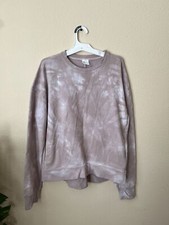 All in Motion Womens Grey Tie Dye Thumbhole Sweatshirt S