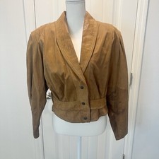 Vintage Global Identity G-III Size Medium Leather Women's Brown Leather Jacket