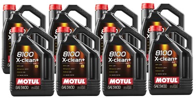 Motul 8100 X-CLEAN + 5W30 - 40 Liters - Full Synthetic Engine Motor Oil (8 x 5L)