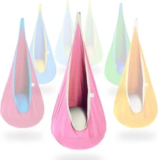 Kids Pod Swing Seat, Cotton Child Hammock Swing Chair,Sensory Swing for Indoor a