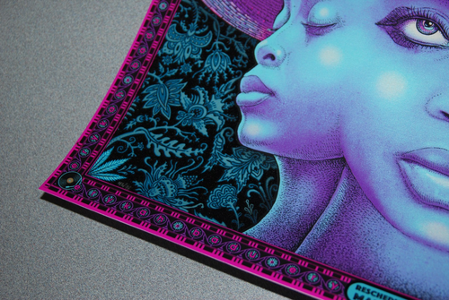 EMEK Erykah Badu VELVET AP Moda PDX Jazz Band Poster Screen Print Portland OR - Picture 3 of 3