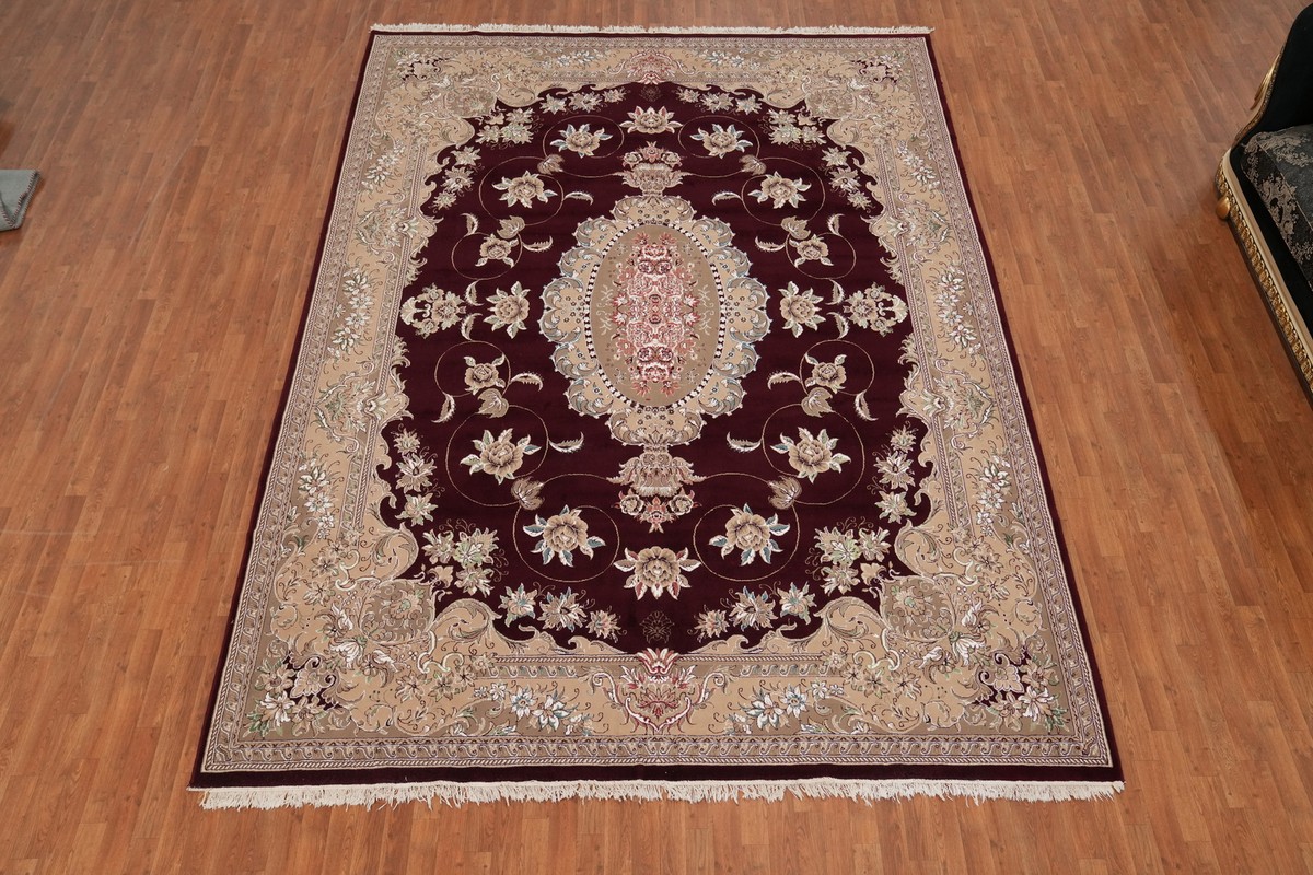 Victorian Style Burgundy Aubusson Turkish Rug Oriental Room Size