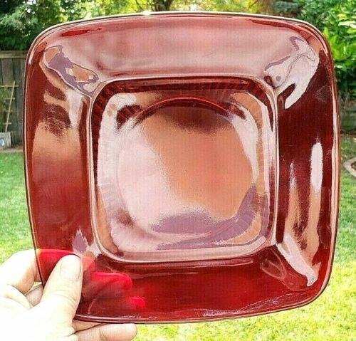 Anchor Hocking Ruby Red Dessert Plates Set of 6 | eBay