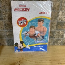 Disney Jr Mickey Mouse Inflatable Swim Arm Bands Floaties Pool Water Ages 3-6