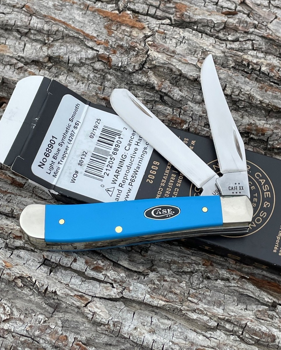 ミニキャンドルブルー　a-13-i CASE XX *a 2025 SMOOTH LIGHT BLUE SYNTHETIC MINI TRAPPER KNIFE