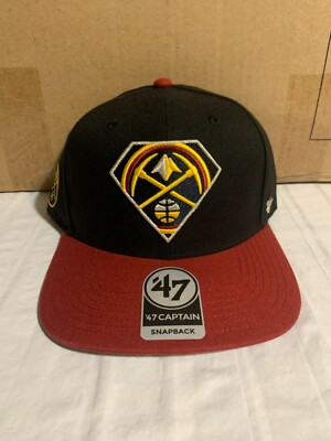 Denver Nuggets NBA '47 Brand Black Two Tone Captain Adjustable Snapback Hat
