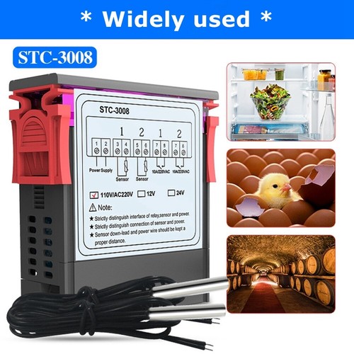 STC-3008 Digital 220V Temperature Controller Temp Sensor Thermostat Control - Picture 10 of 11