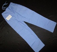 Landau Drawstring elastic back Cargo Scrub pant Ceil Blue BCP 8512 Size Large