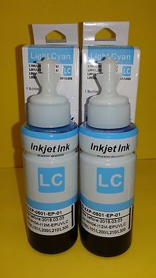200ml  Bulk Refill Ink Cyan Light for Epson Compatible L800 L801 L805 L810 T067 