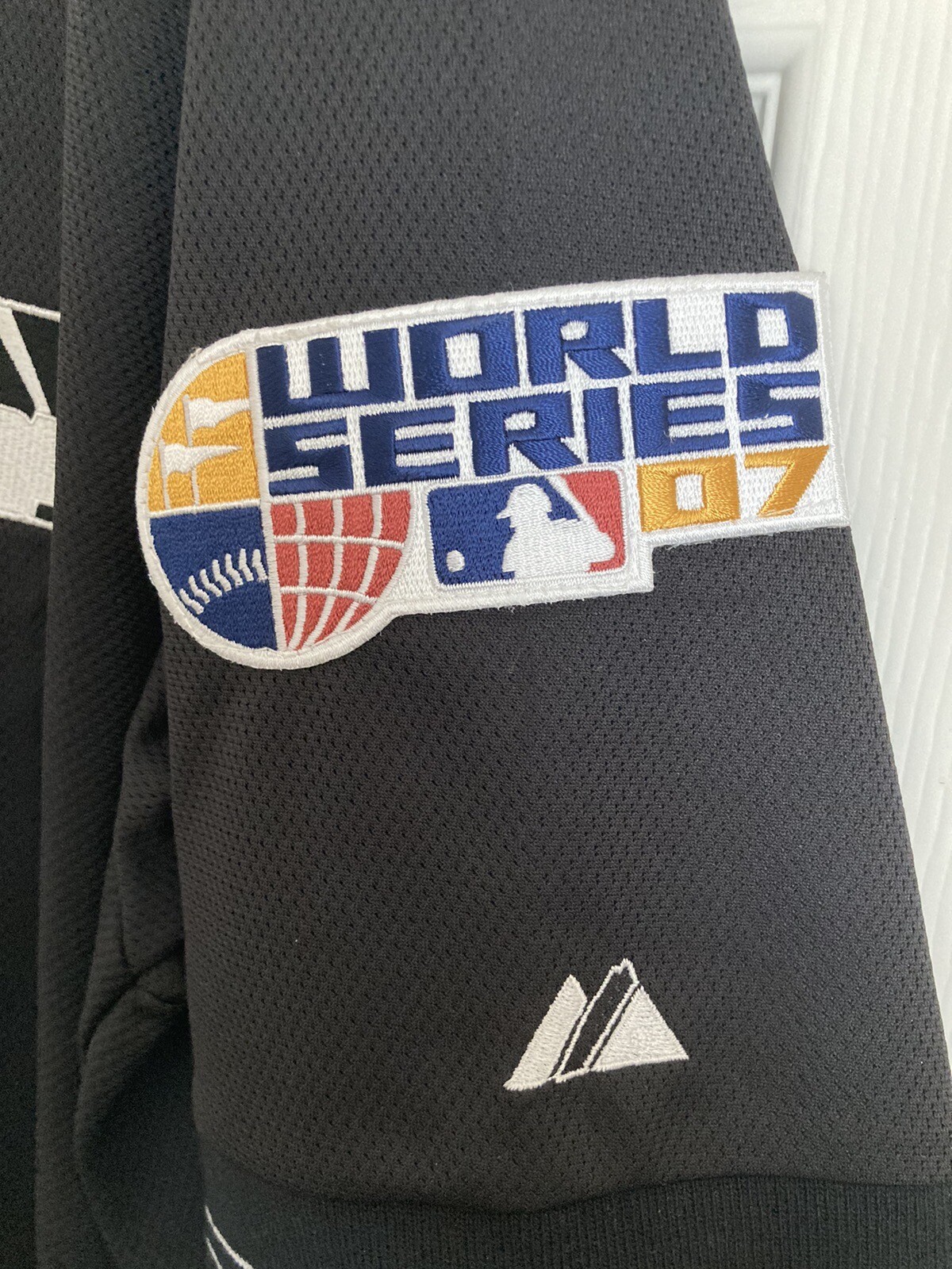 MLB Majestic Umpire Shirt 2007 World Series Worn/Signed By Mike Everitt