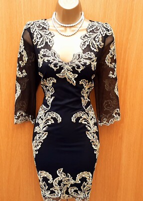 karen millen embroidered lace mini dress