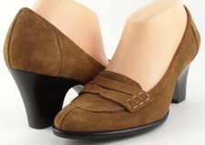  159 VIA SPIGA COMPOSE Toffee Brown Suede Designer WEAR to WORK Comfy Pumps 7.5