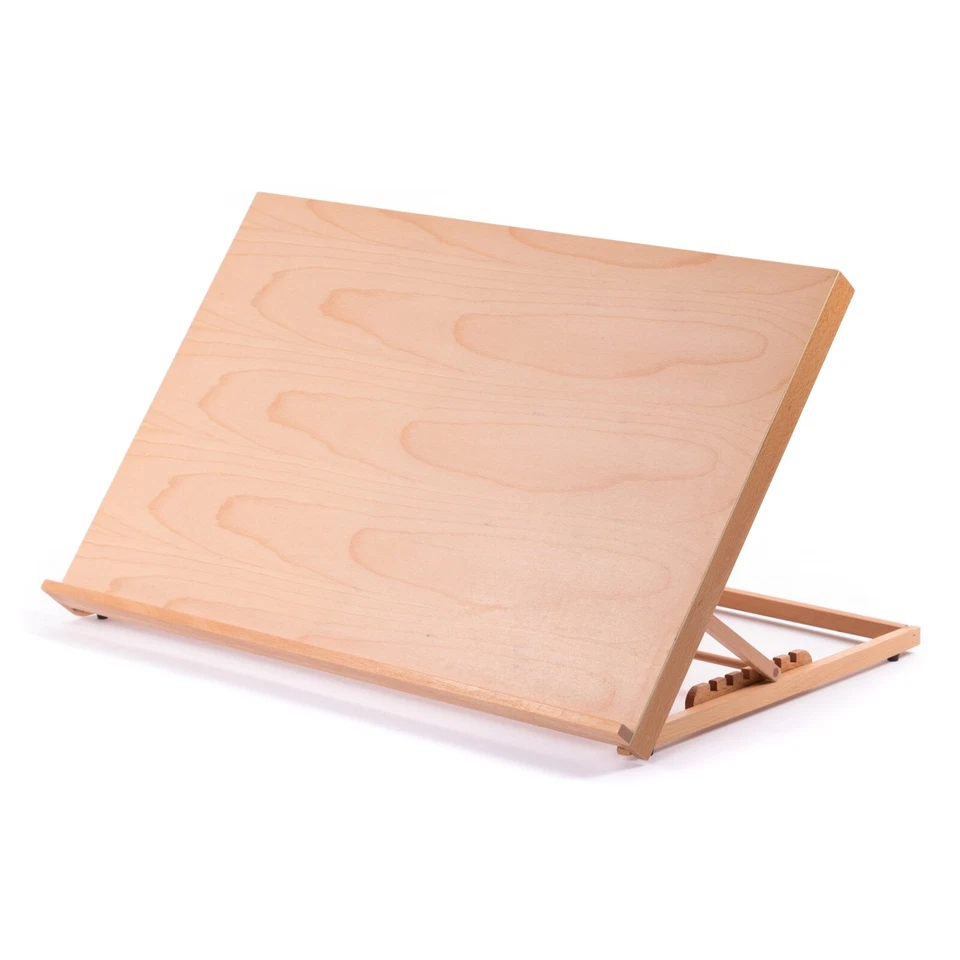 DESIGN DELIGHTS DIN A2 ZEICHENBRETT "WORKSTATION" | 76x51cm, Buche | Zeichentisch, Staffelei